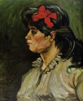 Gogh, Vincent van - Portrait of a Woman with Red Ribbon